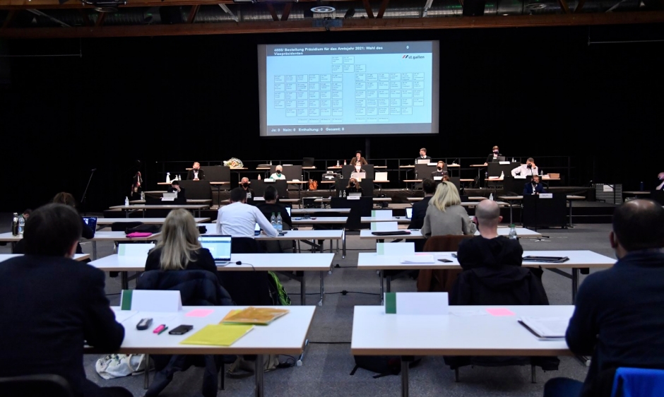 Symbolbild (Parlamentssitzung vom 12. Januar 2021 in der Olma Halle)